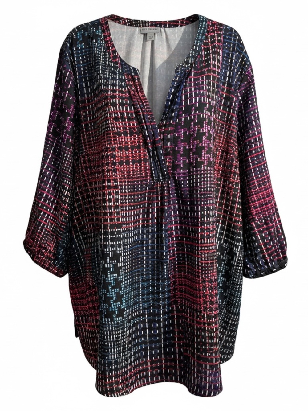 Catherines Tunic with Pink and Blue Accents 4X